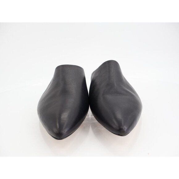 VINCE Cay Slip On Mule Black Leather Pointed Toe Flat Size 7M - Picture 3 of 13
